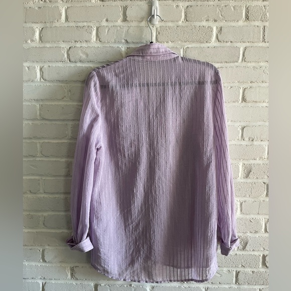 Miou Muse Lilac Button-Up Blouse, Size Small. - Picture 4 of 7